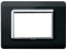 Placca Ave Tecnopolimero 44 3 Moduli Nero Assoluto 44Py03Nal