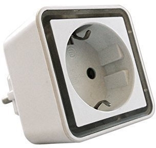 LUCE NOTTURNA A LED CON SENSORE CREPUSCOLARE E PRESA SCHUKO - INTERINNOV©