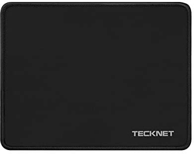 TECKNET L Alfombrilla Ratón Gaming - 270x210x3mm Mouse Pad con Base Goma Antideslizante, Superficie Impermeable, Bordes Cosidos, Seguimiento Suave y Preciso, Compatible con Ratones Láser y Ópticos