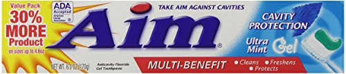AIM Cavity Protection Gel Toothpaste - 6 oz - Mint by Church & Dwight