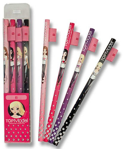 TopModel Namensbleistifte Set 4 STK. Bleistifte mit deinem Namen Buchstabe: B