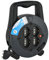 Electraline 49025 Verlängerungskabel mit Kabeltrommel 5 mt, 4 Steckdosen Blasenfolie (Schuko + 10/16 A), Netzstecker 16 A, Kabelquerschnitt 3 G1,5 mm²