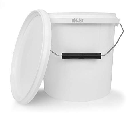 Elixir Gardens Strong Heavy Duty White Multi-Purpose Plastic Storage Containers Tubs Buckets with Lids | Available sizes 0.5, 1, 5, 10, 15, 25, 30 Litre| 5.0 Litre x 1