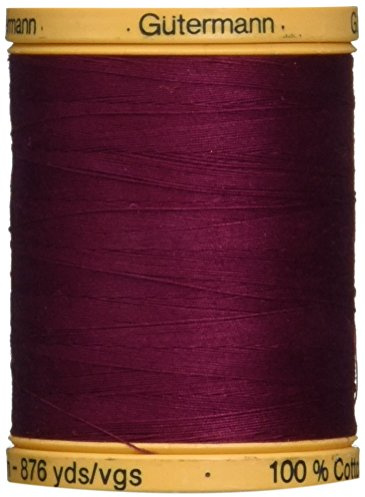 Gutermann Natural Plain Cotton Thread 876 m Burgundy