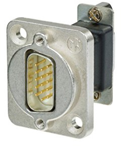 Neutrik 15 pole D-SUB feedthrough, male to female