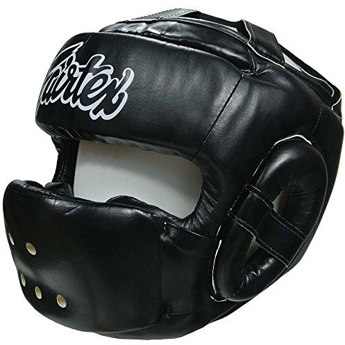 Fairtex Kopfschutz, HG14, schwarz, Head Guard, MMA Muay Thai Protector Thaiboxen Größe M