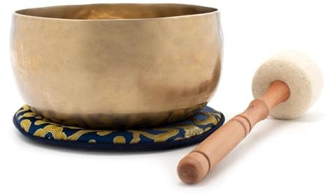 Nepal-Klangschale 500–600 g – Handgeschmiedet & Fair Trade – Für Meditation, Yoga & Entspannung – Inkl. Klöppel & Pad