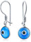 Spiritueller Schutz Runde Blaue Nazar Böser Blick Klappcreolen Ohrringe Für Frauen Teenager Murano Glas .925 Sterlingsilber Hergestellt In Der Türkei