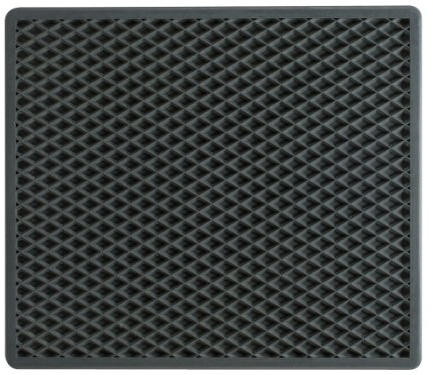 APA 23040 Automatte Fußmatte, universal, Wabenmuster, 46x40 cm, Gummi, schwarz