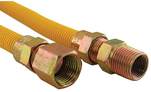 5/8 Gas Connector, Coated with Fitting, 1/2 FIP x 1/2 MIP x 36