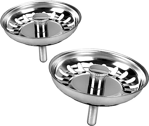 2 X Kitchen Sink Strainer Waste Plug (McAlpine bwstss-top) chrome