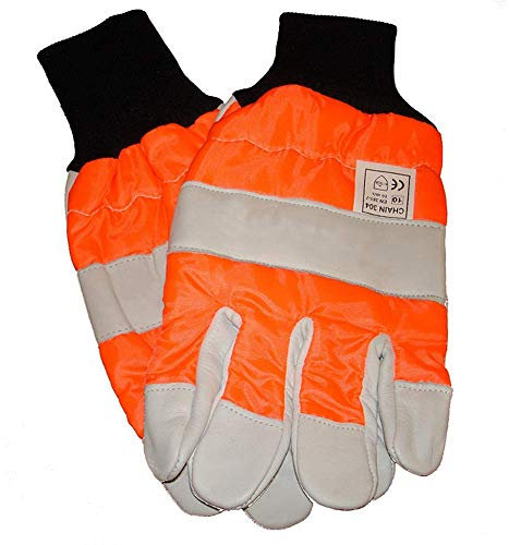 Chainsaw Gloves With Both Hand Protection Pro Quality Large L Size 10
