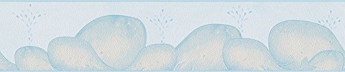 Livingwalls Bordüre Lovely Friends Kinderbordüre 5,00 m x 0,13 m blau metallic 303371