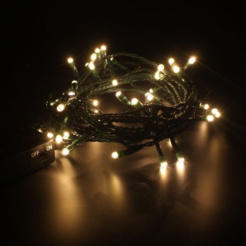 Christmas Direct Indoor Battery Operated Fairy Lights Warm White Green Cable 2m 20 bulbs Static