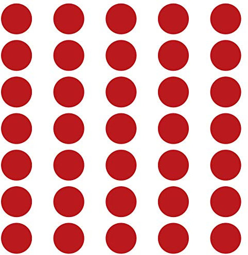 kleb-Drauf | 35 Punkte | Rot - matt | Wandtattoo Wandaufkleber Wandsticker Aufkleber Sticker | Wohnzimmer Schlafzimmer Kinderzimmer Küche Bad | Deko Wände Glas Fenster Tür Fliese