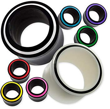 Fly Style 1 Stück Piercing Ohr Tunnel Plug - Ohr Piercings - Earplug Holz - Horn Tunnel - Piercing Schmuck, Grösse:8 mm (Horn), Farbwahl:orange