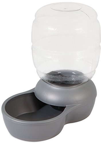 Petmate Replendish Gravity-Bewässerungsgerät mit Microban, 2.5 GAL, Pearl Silver Grey