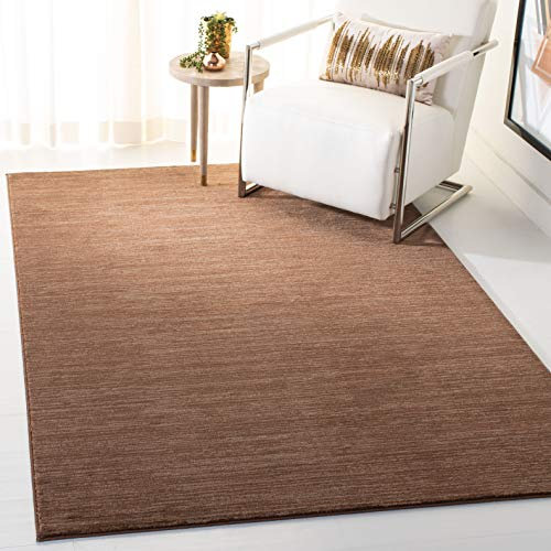 SAFAVIEH Tapis Moderne Pour Salon, Salle à manger, Chambre à coucher - Vision Collection, Tapis à poil court, marron, 155 X 229 cm