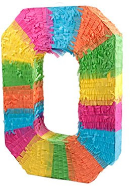 Alsino Pinata Geburtstag Schlagpinata Event Zahlen 0-9 Kindergeburtstag Partydeko Dekoration Geburtstagsdeko, Variante wählen:62/0952 Pinata-Ziffer 0