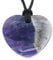 Lucky Pisces Birthstone Heart Pendant Zodiac Astrology Gemstone Amethyst