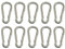 10 Stück Karabiner Haken 5 x 50 mm Stahl verzinkt