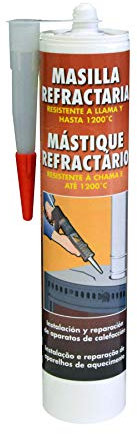 Masilla refractaria cartucho 310 ml para sellado de estufas y chimeneas