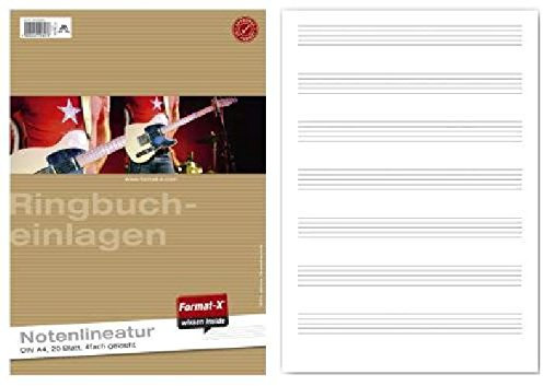 Ringbucheinlage A4 20BL Noten FORMAT-X 040420050 ECF70g4Loch