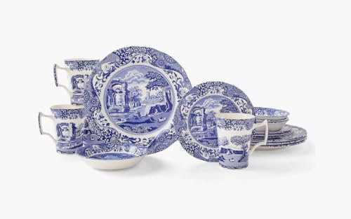 Spode Blue Italian 16 Piece Dinner Set