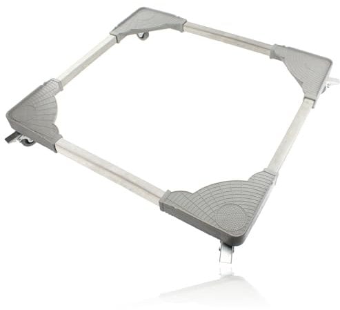 SPARES2GO Universal Appliance Wheels Adjustable Washing Machine Dryer Trolley (100KG Load)