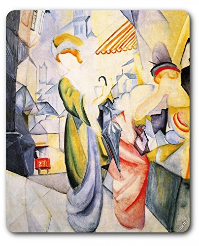 1art1 August Macke Helle Frauen Vor Dem Hutladen, 1913, Detail Mauspad 23x19 cm