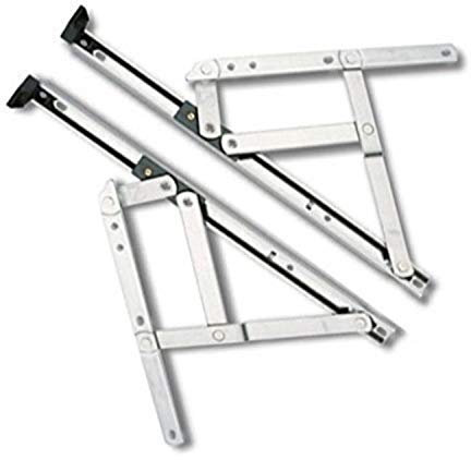 Nico Aluminium Friction Hinge Window Stay - 400mm, Silver, Stainless Steel, Adjustable