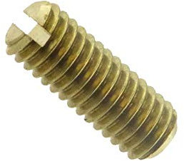 Gewindestift mit Kegelkuppe und Schlitz DIN 551 Messing blank M 6 x 10-100 Stück