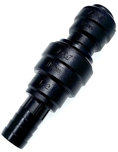 W4 Straight Adaptor (Pack of 1) - Black, 12mm