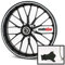 Motoking Felgenrandaufkleber mit Montagetool für Ihr Motorrad / 6 mm/für 10 bis 25 / Farbe wählbar - Weiß glänzend