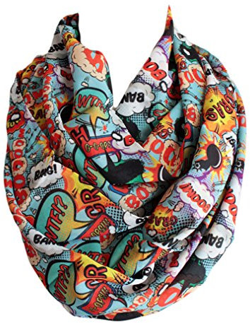 Etwoa 's Boom Bang Infinity Schal bunt lustig Kreisschal Loop Schal