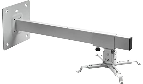 celexon universal Beamer-Wand-Halterung MultiCel WM800weiß | neigbarer & schwenkbarer Projektor-Halter mit flexibel einstellbaren Wandabstand bis max. 80 cm | Tragkraft max. 15Kg