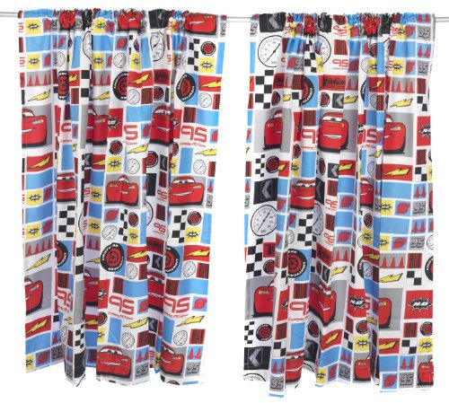 Character World Disney Pixar Cars 2 2X Fertig-Gardinen/Vorhänge ca. 138 x 168 cm Blickdicht Drift Cruise