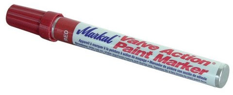 Valve Action Paint Marker, Red