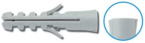 Elematic E - Tassello 6 x 30 mm senza collarin ny/poliammide 6