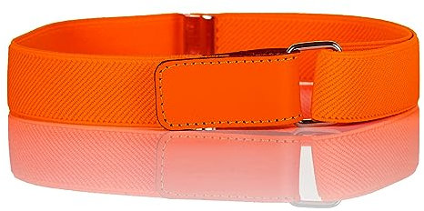 Olata Elastischer Kinder-Gürtel – Verstellbar mit Klettverschluss, Ideal für 0-15 Jahre. Orange (1-6 Jahre)