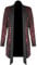 H&F Girls Womens Ladies Waterfall Open Drape Long Sleeve Sparkling Glitter Shiny Sequins Laurex Cardigan Novelty Party Top Floaty Duster Coat Blazer Dress Plus Size 14-28 Red