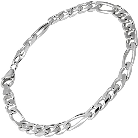 trendor Silber Herren-Armband Figaro Breite 5,3 mm 41444 | Silberschmuck für Männer Armschmuck Geschenkidee