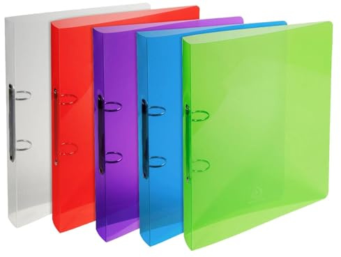 Exacompta 20 Ringbücher Crystal A4 2 Ringe sortiert