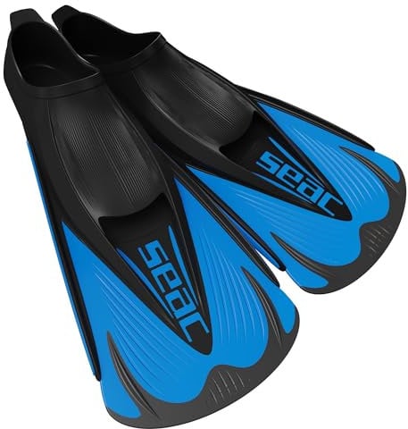 SEAC Speed-S, Pinne Corte da Nuoto per Allenamento in Piscina e in Mare, Blu, 42/43