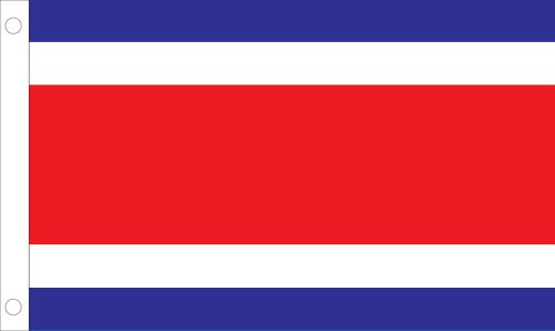 Allied Flag Flagge der Vereinten Nation, Nylon, Costa Rica ohne Siegel, 152 cm x 233 cm