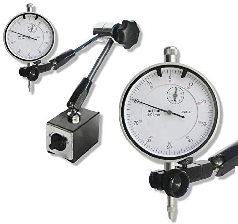 STEINLE Magnet Messstativ Zentralklemmung inkl. Messuhr ECO im SET Messbereich 10/0,01 mm