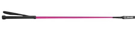 Shires - Leather Riding Whip Spun Handle Design for Boys/Girls (24 in) (Raspberry)