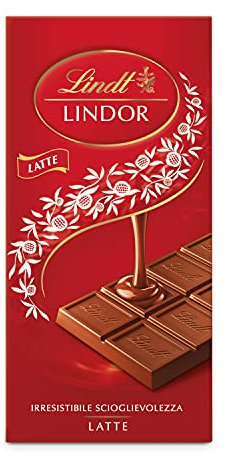 Lindt Lindor Tavoletta di Cioccolato Al Latte con Ripieno, Confezione da 100g