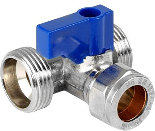 Merriway BH04506 15 mm Dual Appliance Valve - Chrome