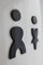 Placa para puerta de baño hombre/mujer en negro brillante